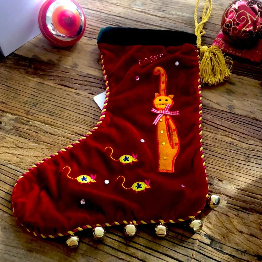 Velvet Cat Stocking
